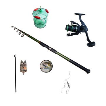 Set lanseta 3 m din carbon mulineta P3000 si accesorii pescuit