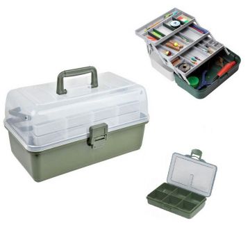 Valigeta accesorii pescuit cu 3 sertare