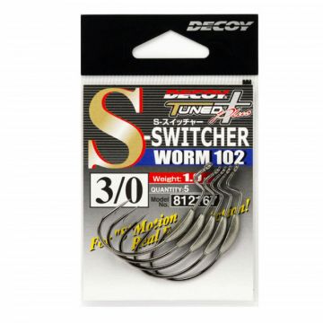 Carlige Offset Decoy S-Switcher Worm 102 (Marime Carlige: Nr. 3/0)