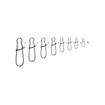 Agrafa cu vartej Mustad Duo Lock, 10buc (Marime Agrafa: 8)