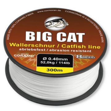 Fir pentru somn Big Cat 8XBRAID alb 0,50mm / 68kg / 300m Cormoran (Diametru fir: 0.50 mm)