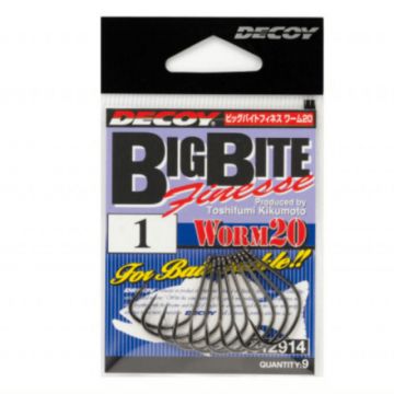 Carlige Offset Decoy Worm 20 Big Bite Finesse (Marime Carlige: Nr. 1/0)