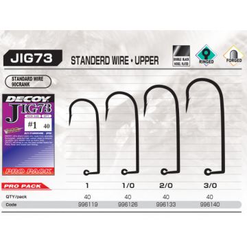 Set Carlige Jig Decoy Pro Pack Jig73 Upper Standard Wire (Marime Carlige: Nr. 1/0)